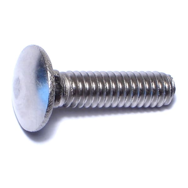 Midwest Fastener Carriage Bolt, Square Neck, 20 (Coarse), 1 in L, 18-8 Stainless Steel, 10 PK 64982 - main
